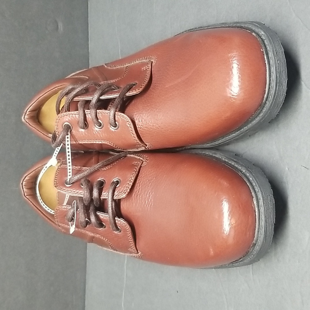Nunn Bush Brown Leather Oxford Shoes Comfort Gel